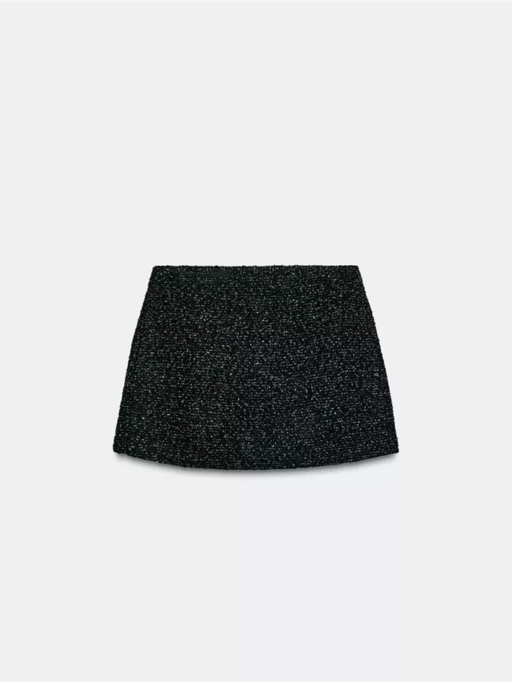 ZARA High-Waist Black Women's Skort